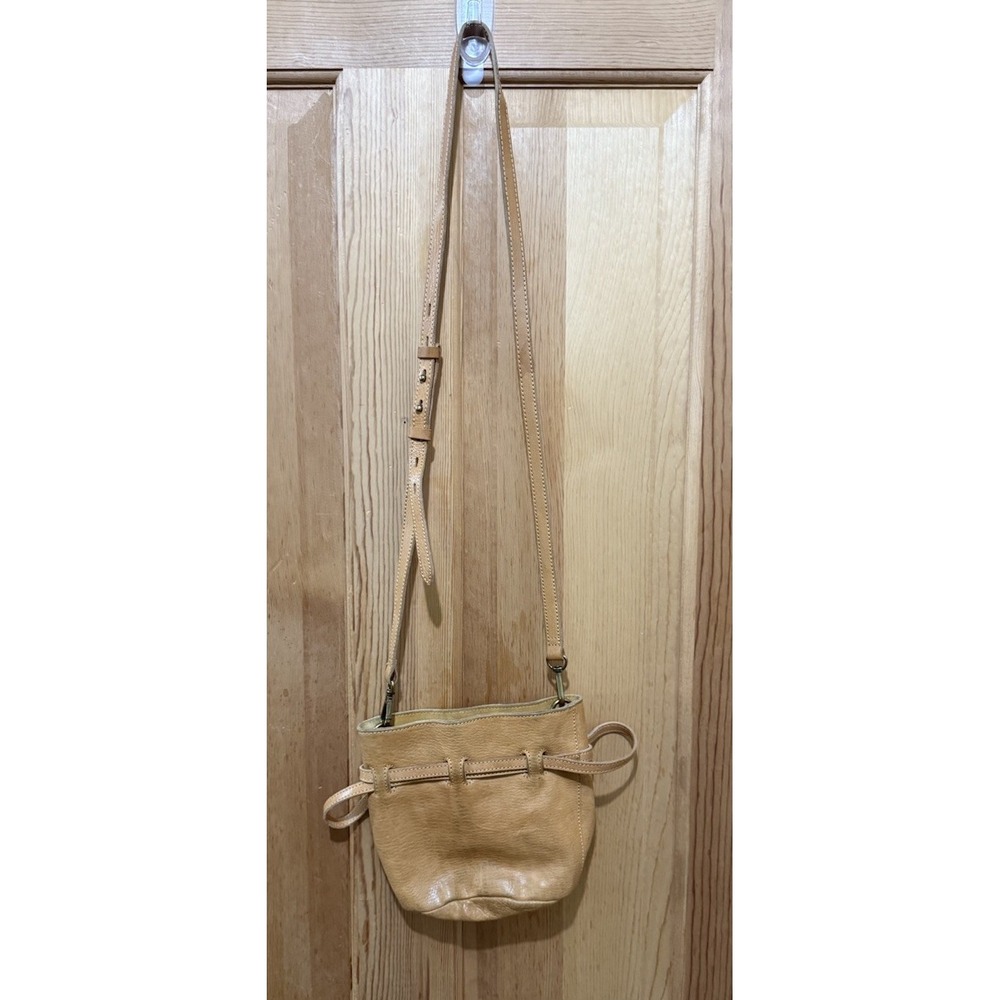 Madewell The Florence Leather Drawstring‎ Crossbody Bag Purse Small Womens Brown
